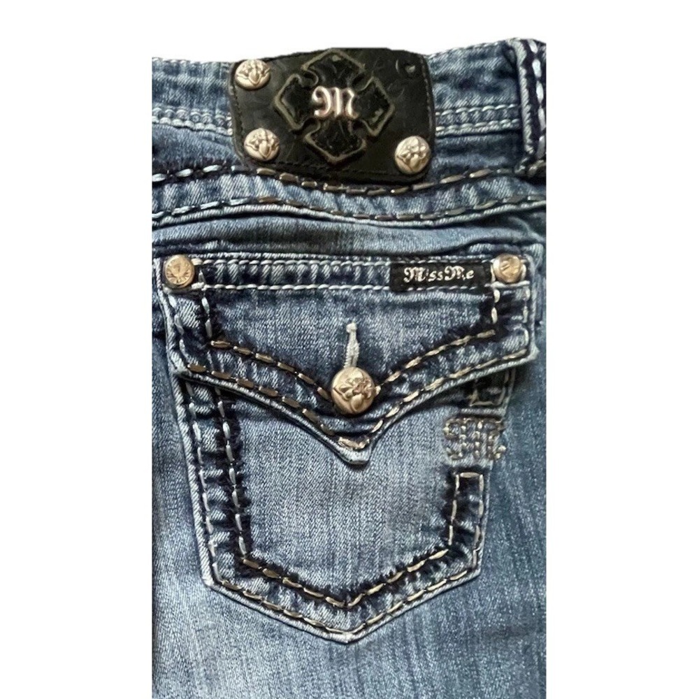 Miss Me Women's Bootcut Jeans Size 27 Thick Stitch Medium Wash Stretch Denim